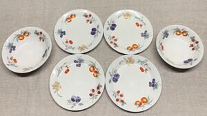 VTG Tabletop Unlimited Dulcie Fruit Pattern Ceramic Dinerwear Set Of 6